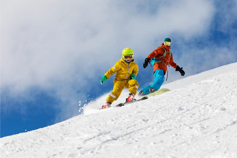 Winter holidays in ski resort